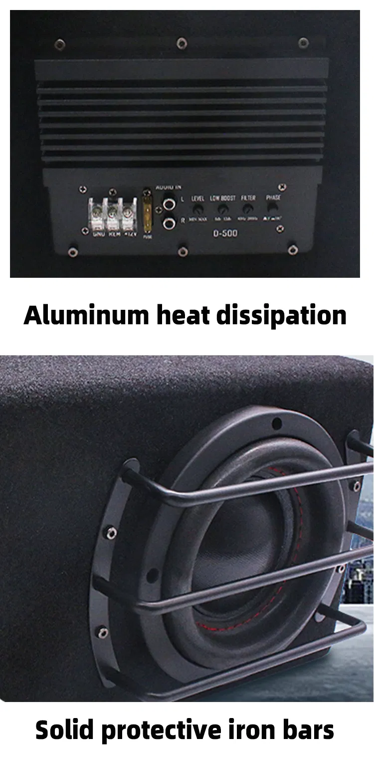 Kuer Wholesale High Quality 12V Active Trapezoid Subwoofers Double Magnetic Double Coil Big Power 6.5 Inch Car Audio Subwoofer