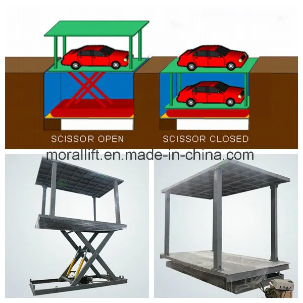 Invisible Parking Lift Double Deck Car Lift