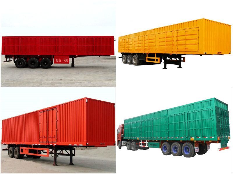 2 Axle 3 Axle 53 Foot Dry Food Transport Van Type Cargo Truck Semi Trailer