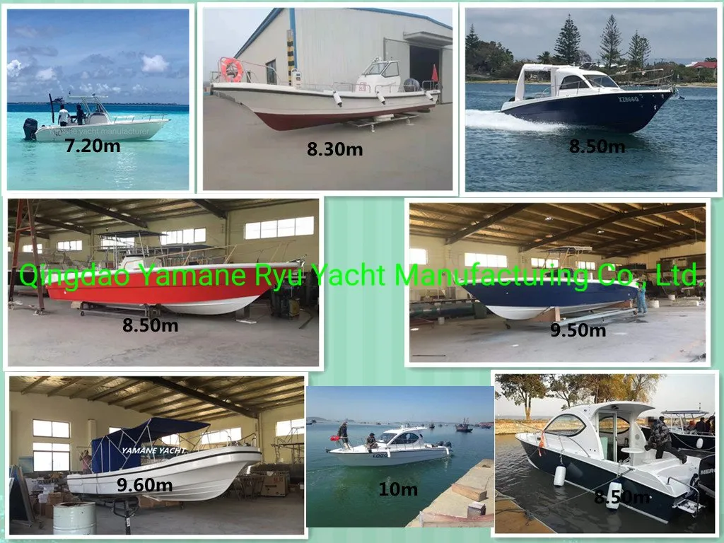 Yamane Yacht 7.20m Center Console with Canopy Fiberglass Fishing Vessel Boat
