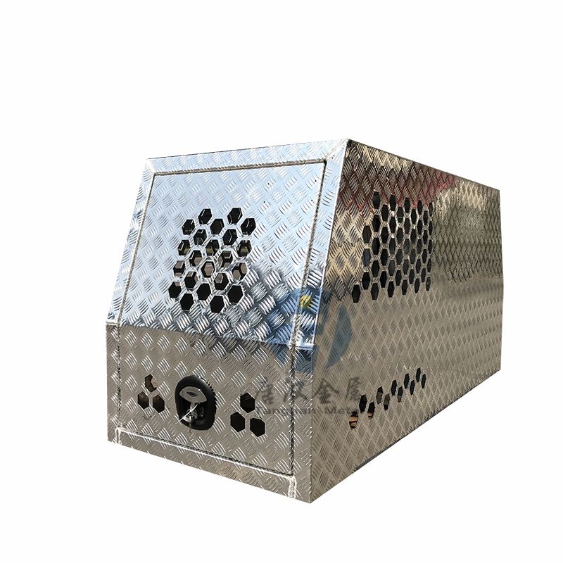 Custom Aluminum Checker Plate Alloy Ute Dog Bed with Canopy Dog Box Tool Box
