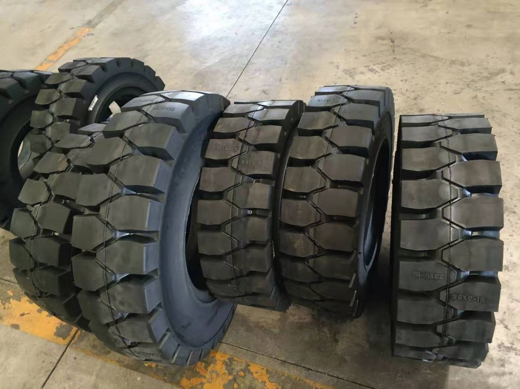 OTR Tire (5.00-8 6.00-9 6.50-10 7.00-9 7.00-12 8.25-12 8.25-15 28X9-15) Heavy Equipment Soild Forklift Industrial Tire