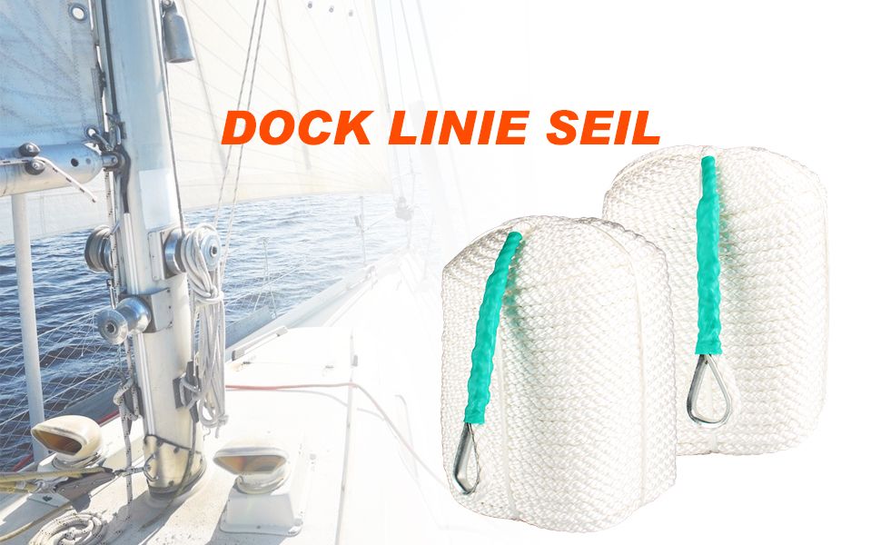 3/4X200 Twisted Three Strand Nylon Anchor Rope Boat with Thimble