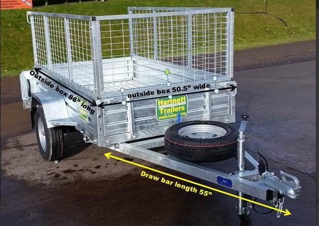 Galvanized Box Trailer with PVC Tarp