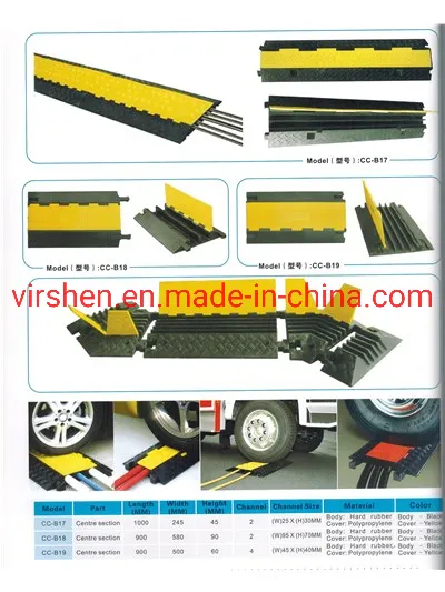 Black Yellow Rubber Speed Hump/Speed Bump/Plastic Speed Bump