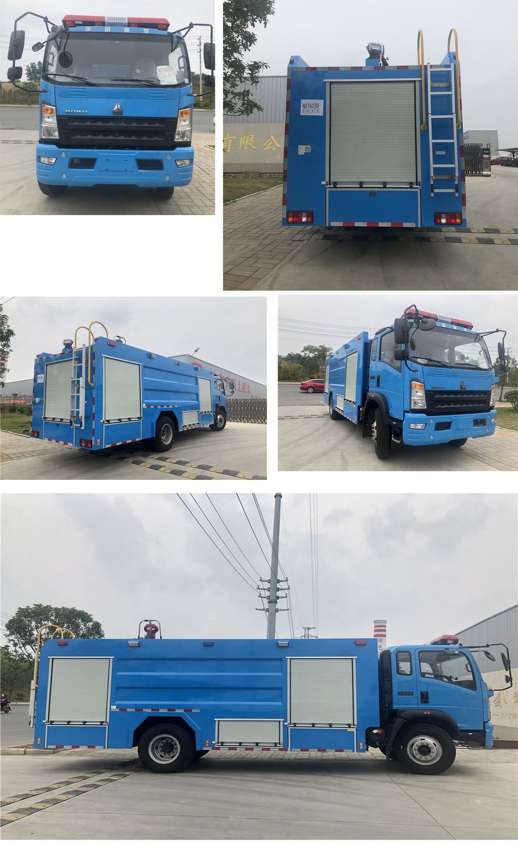 HOWO 6 Tyre 2 Axle Right Hand Drive 3000liters to 4000liters Water Tanker Fire Engine
