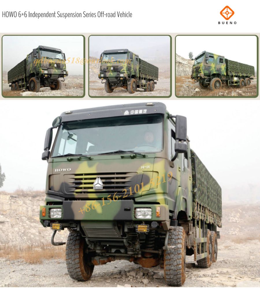 Army Style Sinotruk HOWO 10*10 The Newest Series Offroad Vehicle, Military Style Heavy Duty Truck