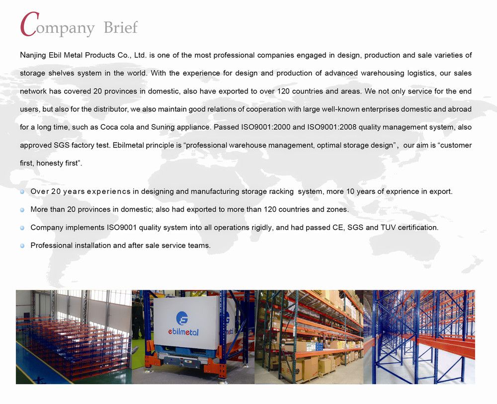 Ebil -Logistics Warehouse Racking System Heavy Duty Drive in Rack