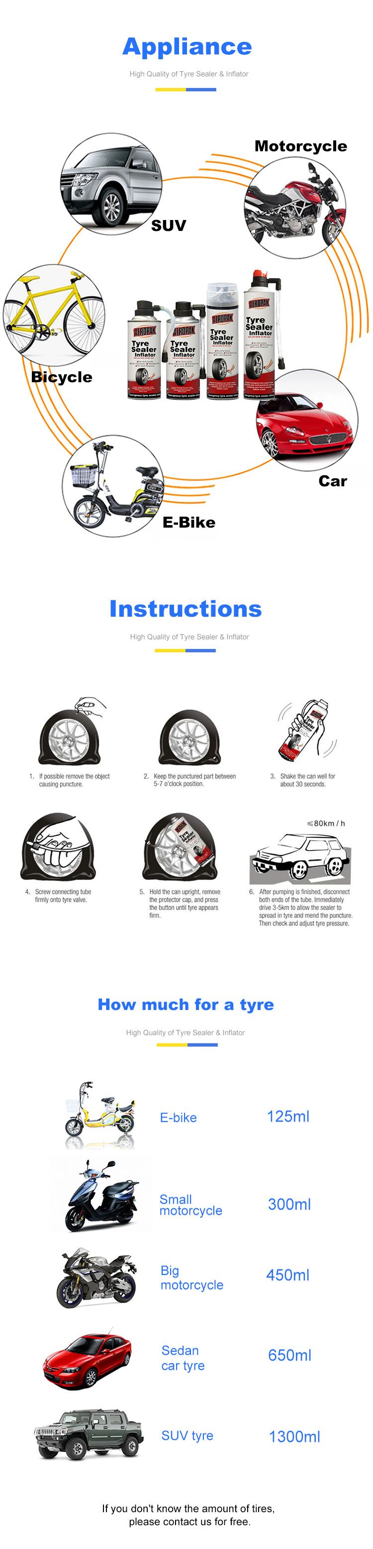 Magic Tubeless Sealer&amp; Inflator Fix Tyre