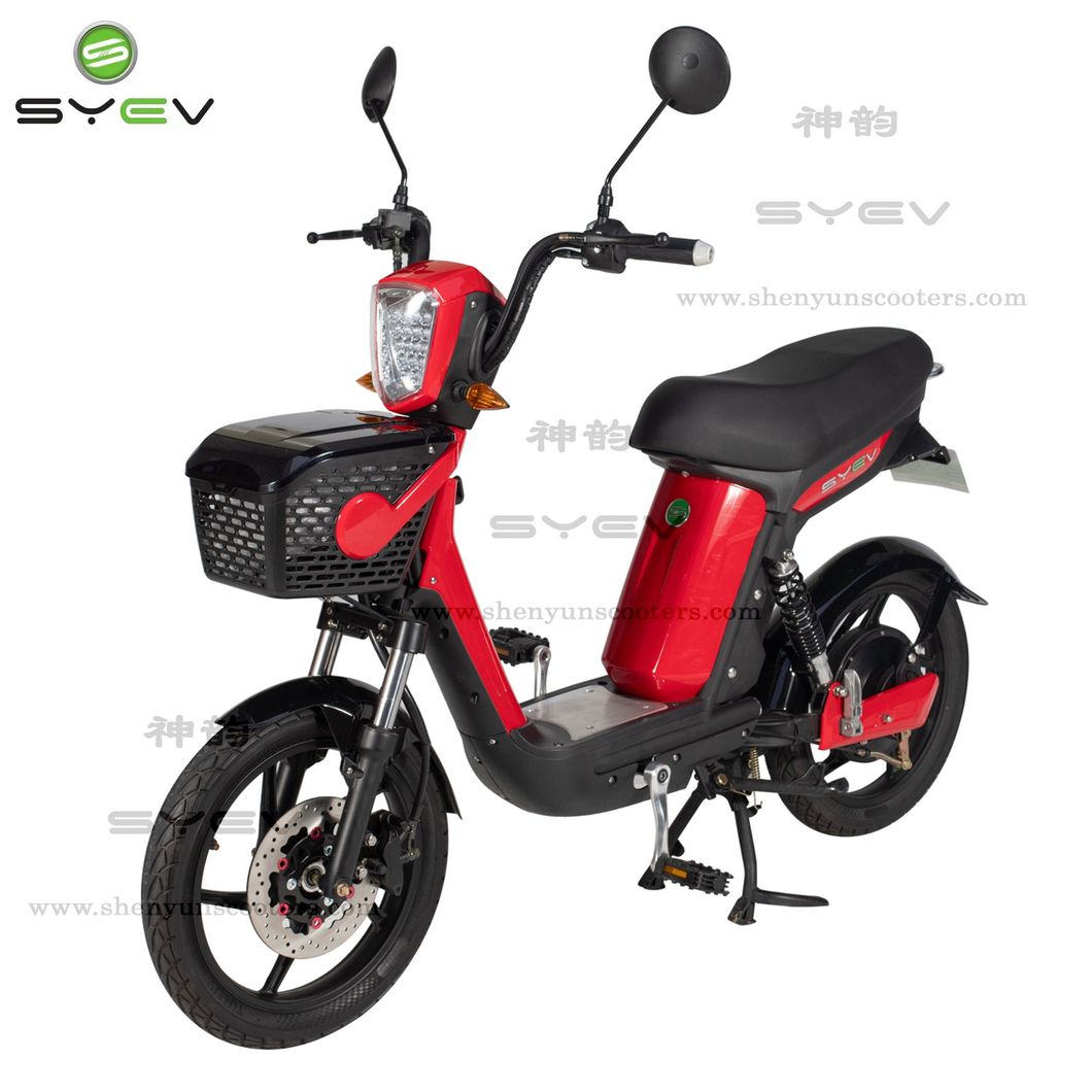 Syev 2 Basket 2 Wheel Electric Bike 350W Cheap Price Electric Mobility Scooter Electric Bike with 48V12ah Lead-Acid Battery