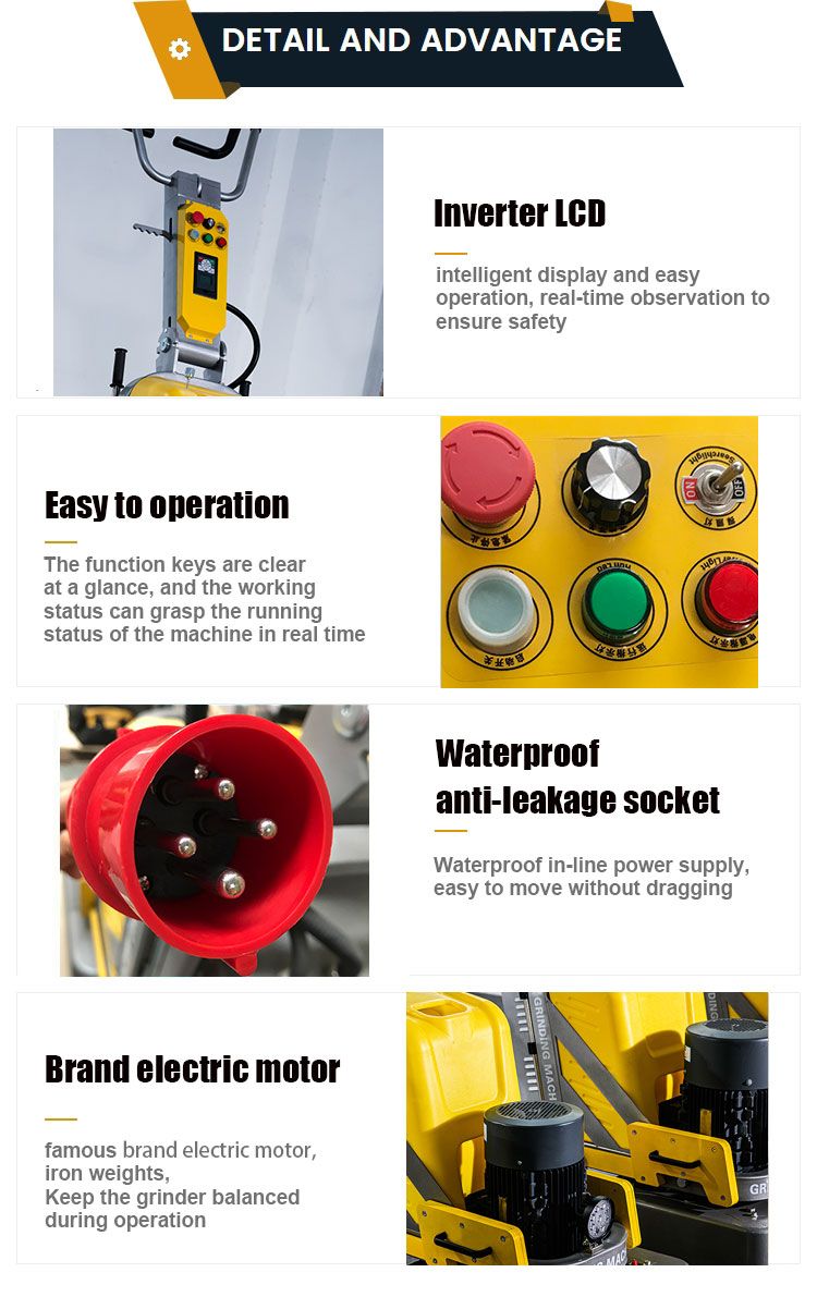 Semi Auto Floor Grinder and Polsiher for Concrete Polishing Floor Grinder