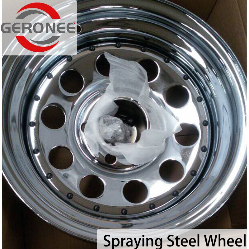 Stheel Wheel Rim with Round Satin Black Powder Coated 13X4.13X5.5 14X5 14X6 14X7 PCD 4/140 5/108 5/114.3 5/120.65 5/127 6/139.7 CB 75mm 84mm 108mm 110mm Et -10