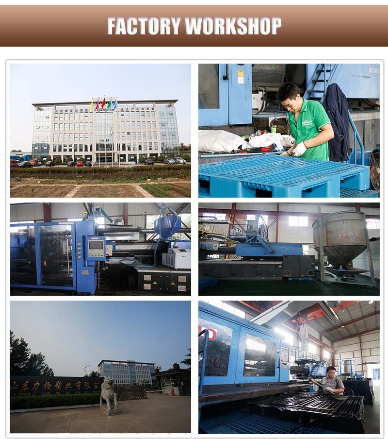 Impact Resistant HDPE Six Runners Racking Pallet for Warehouse