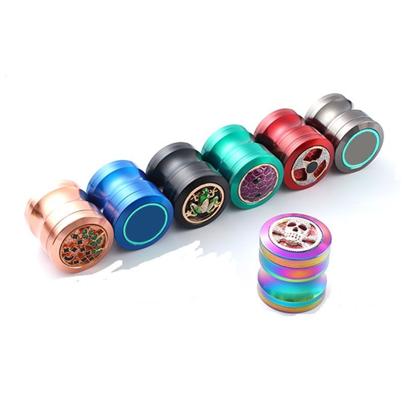 Custom Logo Herb Grinder Spice Mill 2.5&quot; Magnetic Lid Viewing Windows for Wholesale