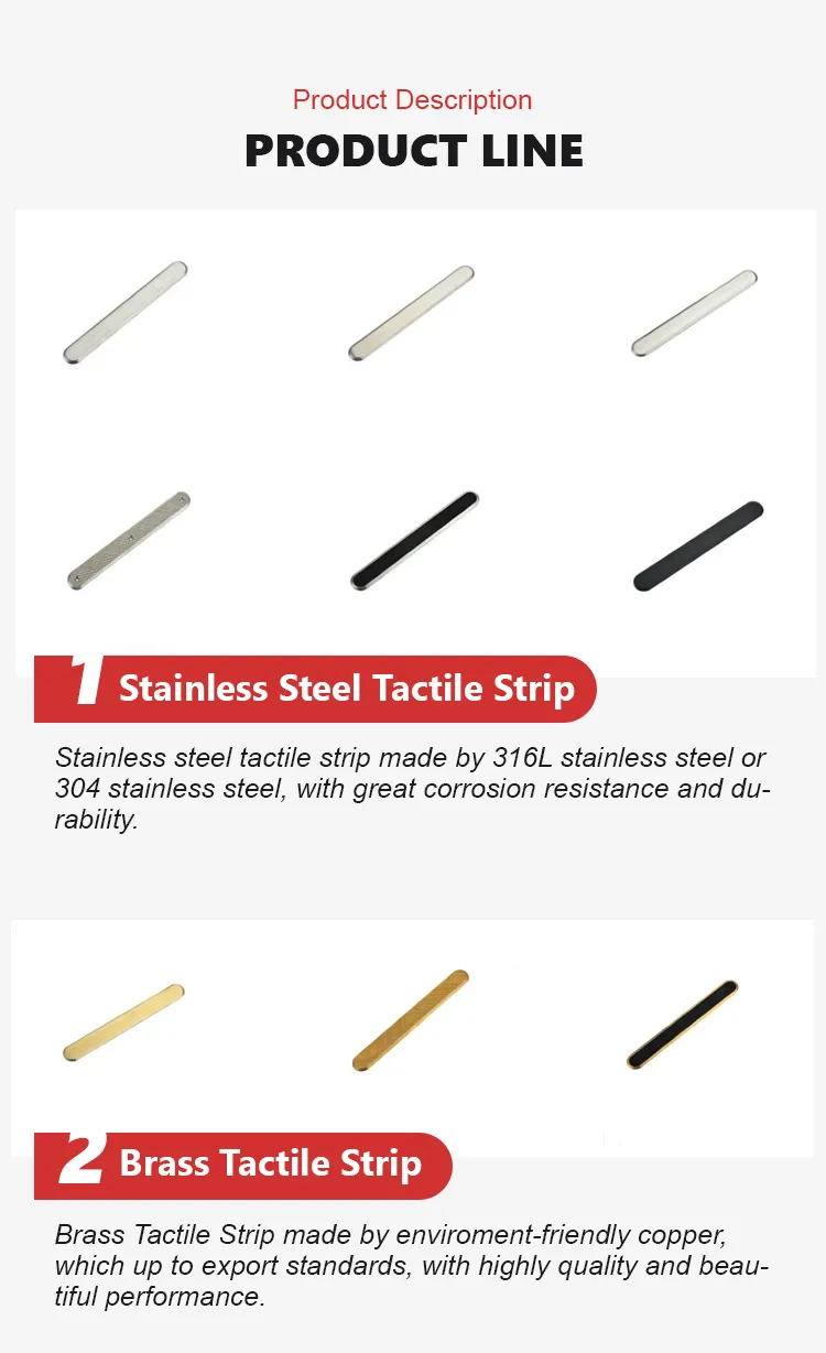 Directional Tactile Indicator Bar Tactile Strip