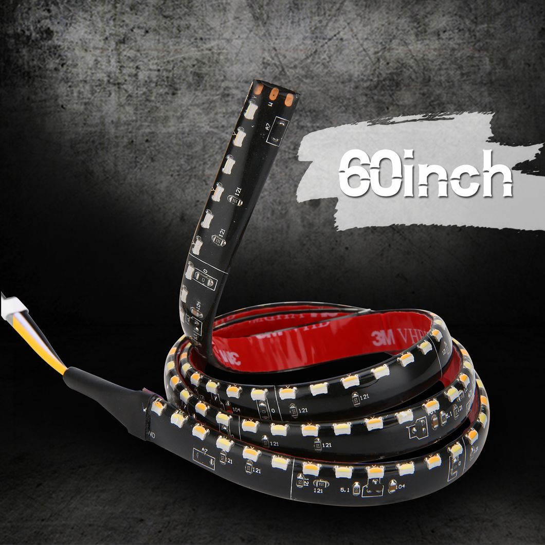 The New 48-Inch 4pin 3-Row Tricolor Brake Flow Steering Taillight Strip