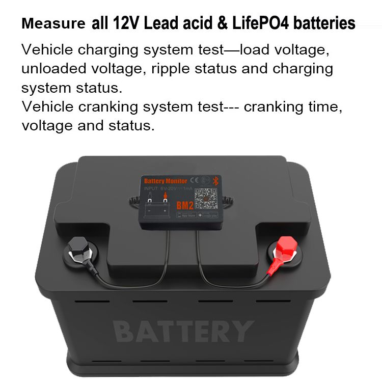 Auto Health Monitor 12V Car Battery Monitor Bm2 with Bluetooth