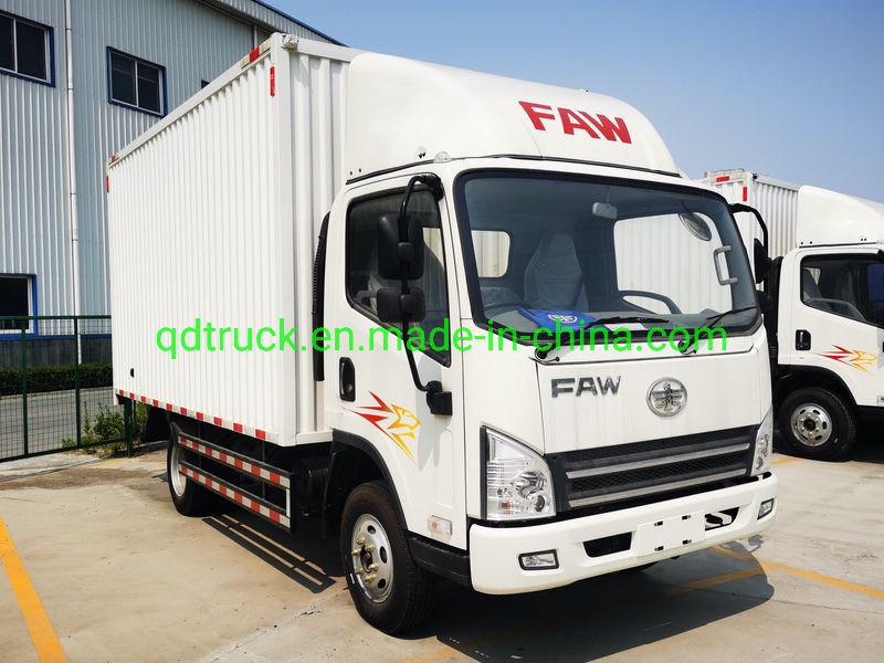 3~5 tons Strong durable FAW Tiger V light closed box truck