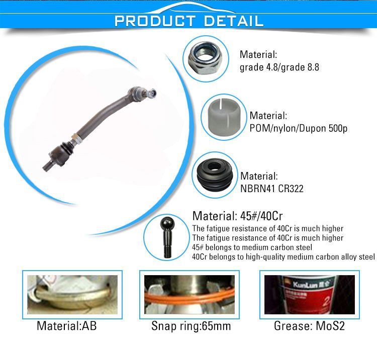 OEM 133743013 3665323m91 406604A1 6000104511 143234-1990800 387180 1-33743013 Tractor Spare Parts Tie Rod End Track Rod End Ball Joint