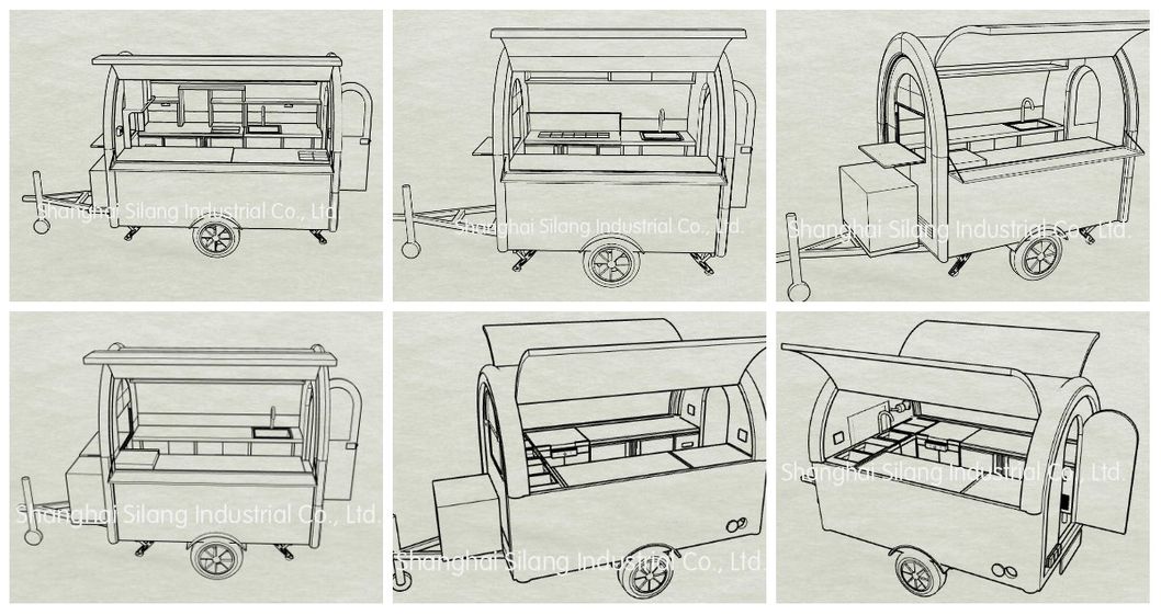USA Standards Mobile Food Truck Ice Cream Concession Trailer
