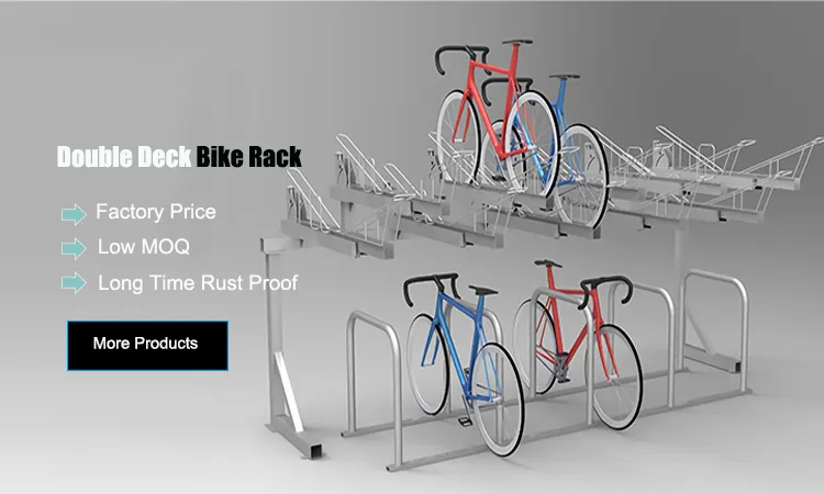Japan Floor Mounted Combination Two Tier Cycle Rack Storage Outside Bike Parking