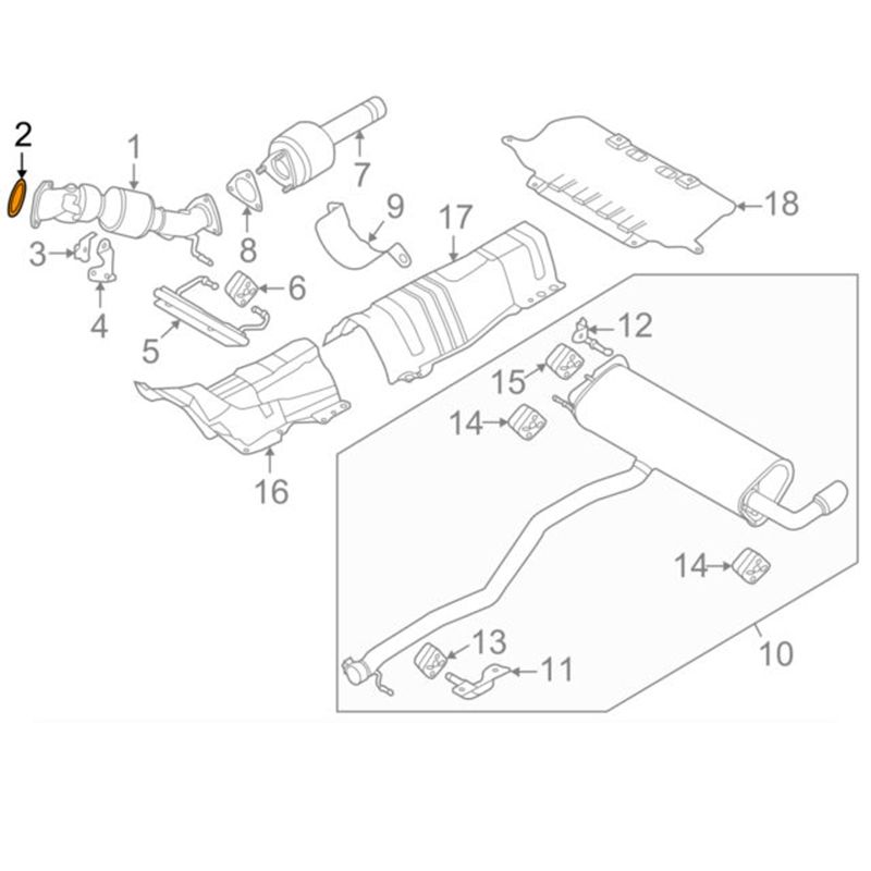 Genuine Range Rover Evoque 2.0 Diesel Turbo Seal Gasket Lr025110
