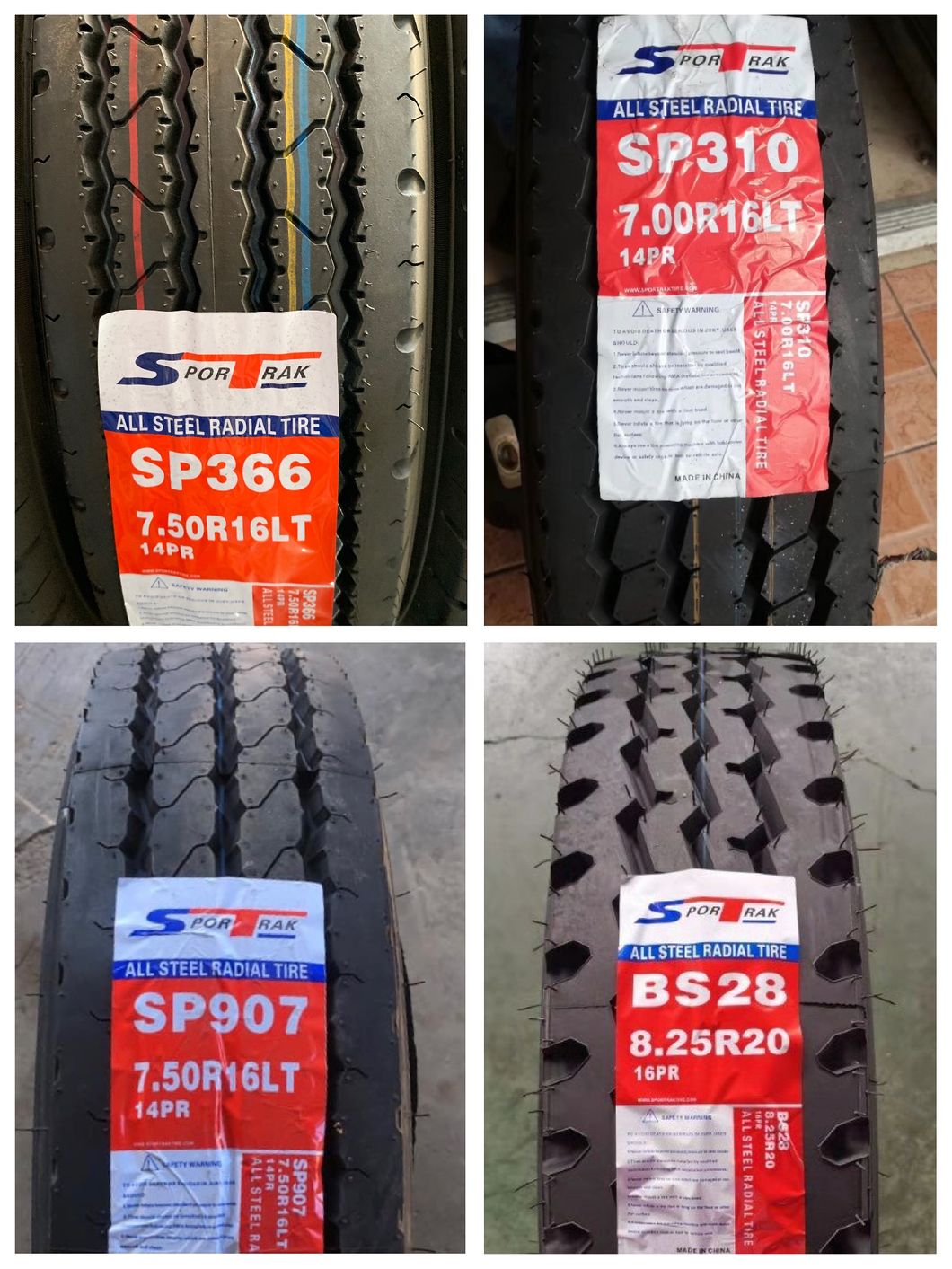 Tyre ECE DOT Light Truck Tyres 6.50r16 7.00r16 7.50r16 8.25r16 with Tube Tubeless LTR Tire 8r17.5 8.5r17.5