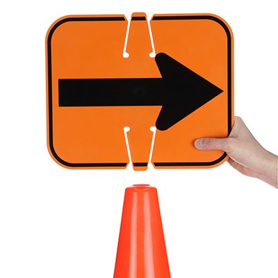 ABS Orange Cone Sign with Custom Message Lot Full