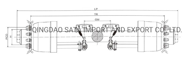 13 Ton/16 Ton Heavy Duty Low-Loader Series Axle for Semi Trailer Manufacturers