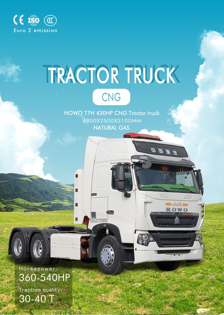 Sinotruck HOWO T7h CNG Engine 6X4 Tractor Truck for Sale