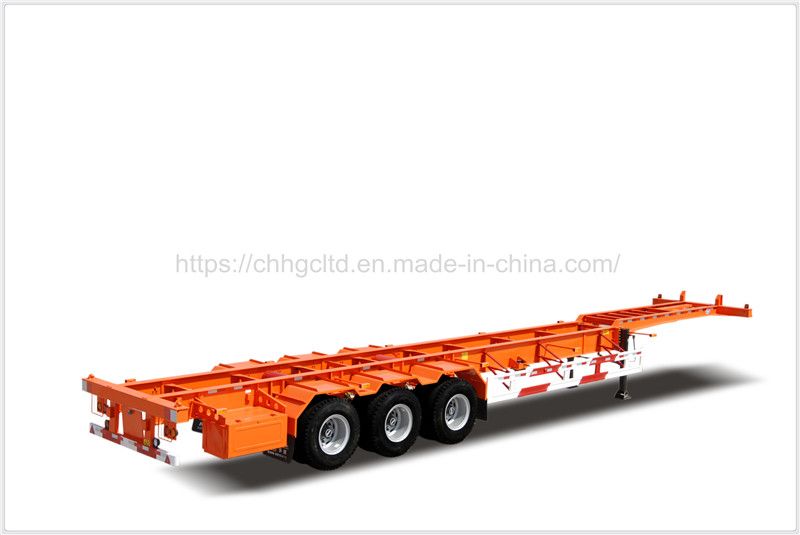 3 Axles 40ft or 2*20ft Container Skeleton Trailer