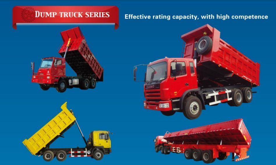 Dump Trailer End Tipping Trailer Self Discharge Heavy Truck Semi Trailers
