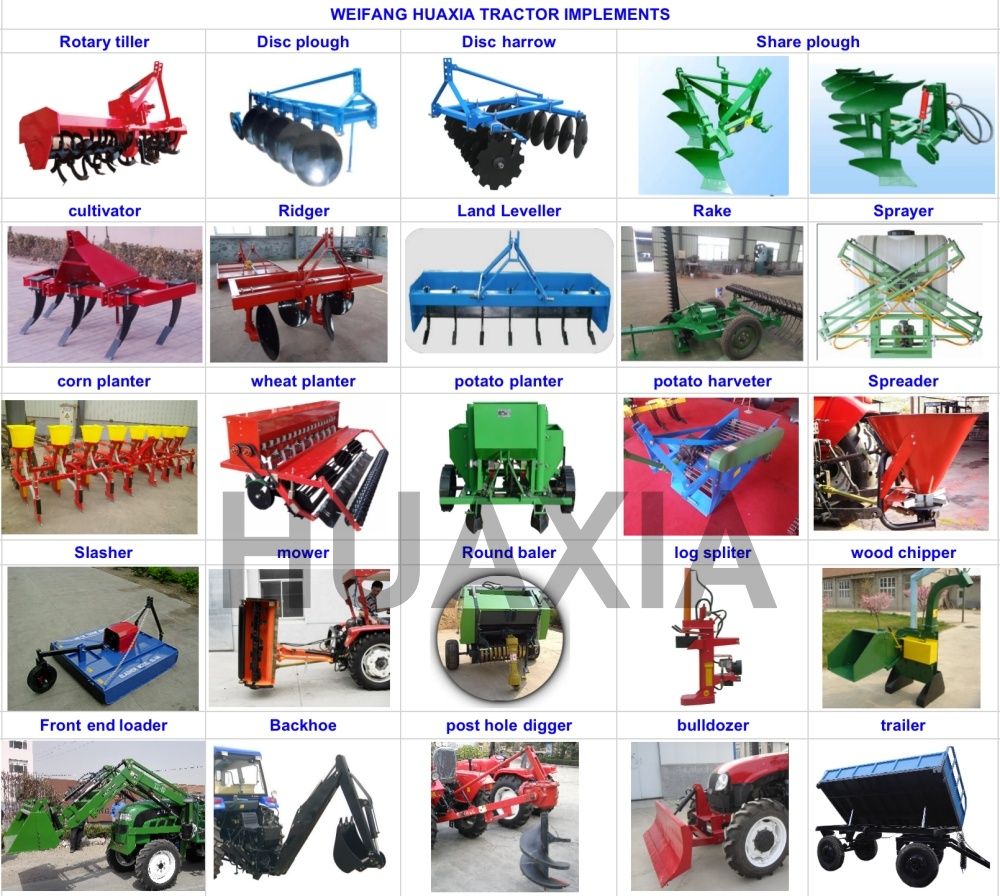Huaxia Hx504 604 50HP Model 60HP 4X4 Garde Orchard Farm Use Agricultural Tractor