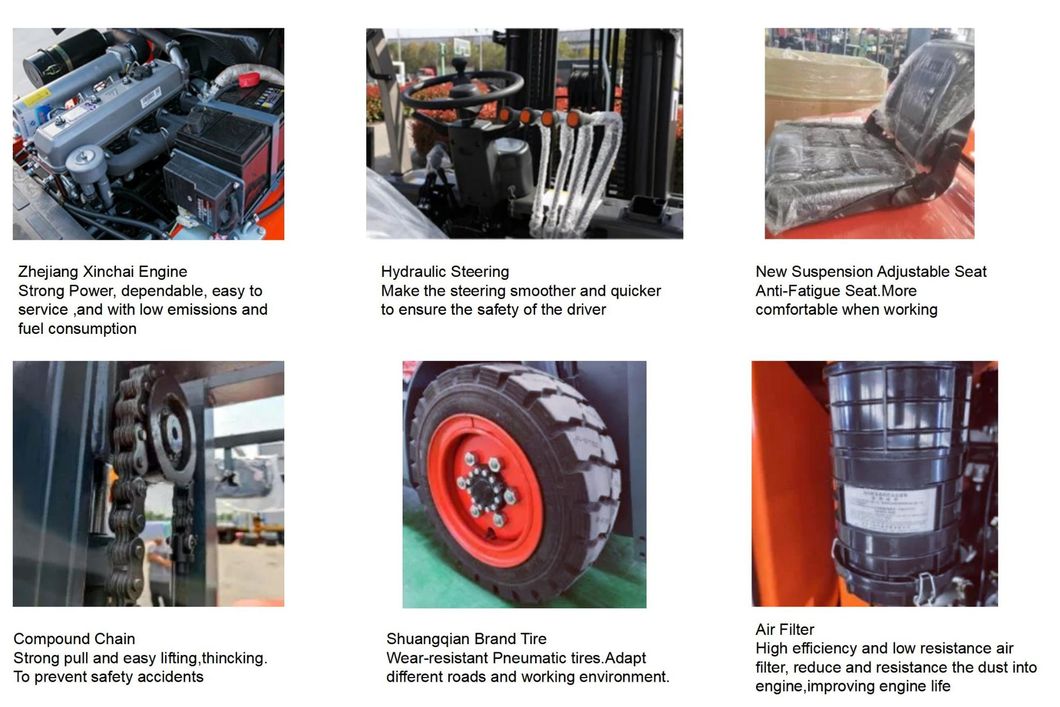 Lifting Height 3m 4.5m 6m with CE Certification Diesel Engine Forklift Mini Forklift Diesel Forklift Optional Engine Heavy Duty Diesel Forklift Side Shifter