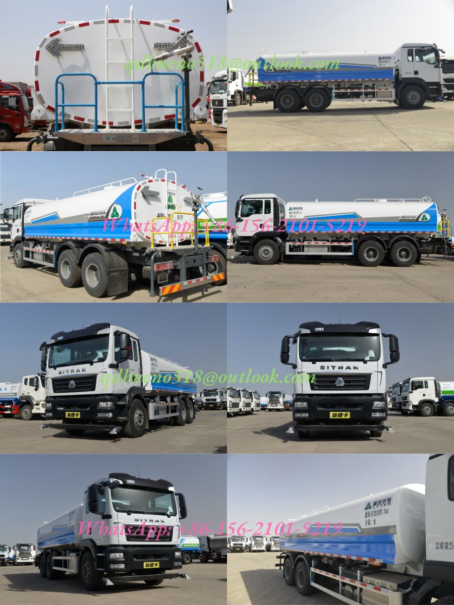 New Sinotruk HOWO Euro2 Euro3 Euro4 LHD Rhd 4X2 10000 Liter 6 Wheels 10m3 Water Sprinkler Tank Truck