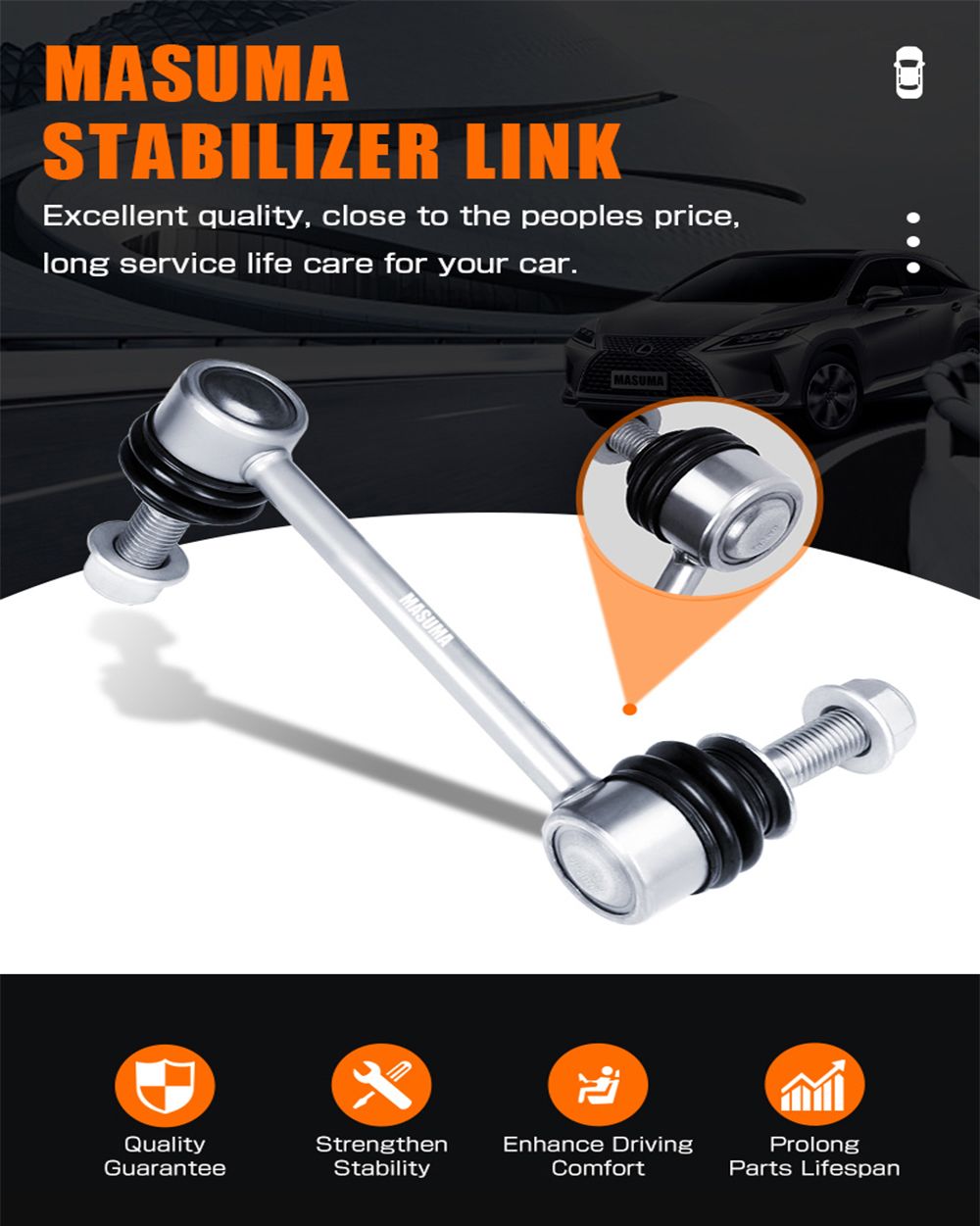 Ml-3845 Masuma All Stabilizer Link Auto Suspension Systems 4883060030 48830-60030 for Gx470