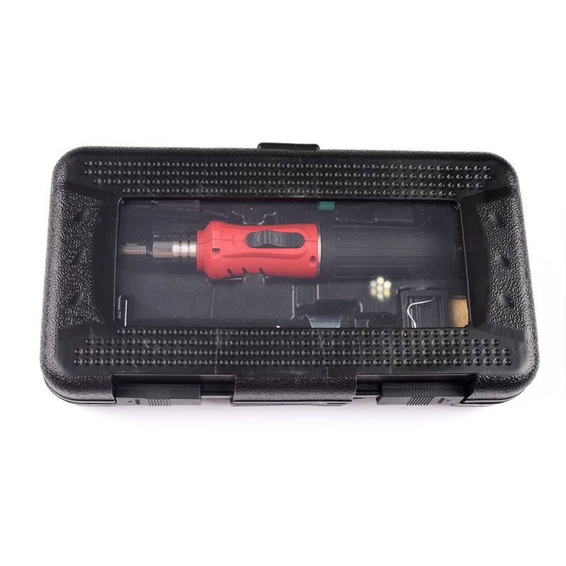 Butane Soldering Iron Torch Multipurpose Solder Station Kit with Adjustable Temperature 6PCS Soldering Iron Tips
