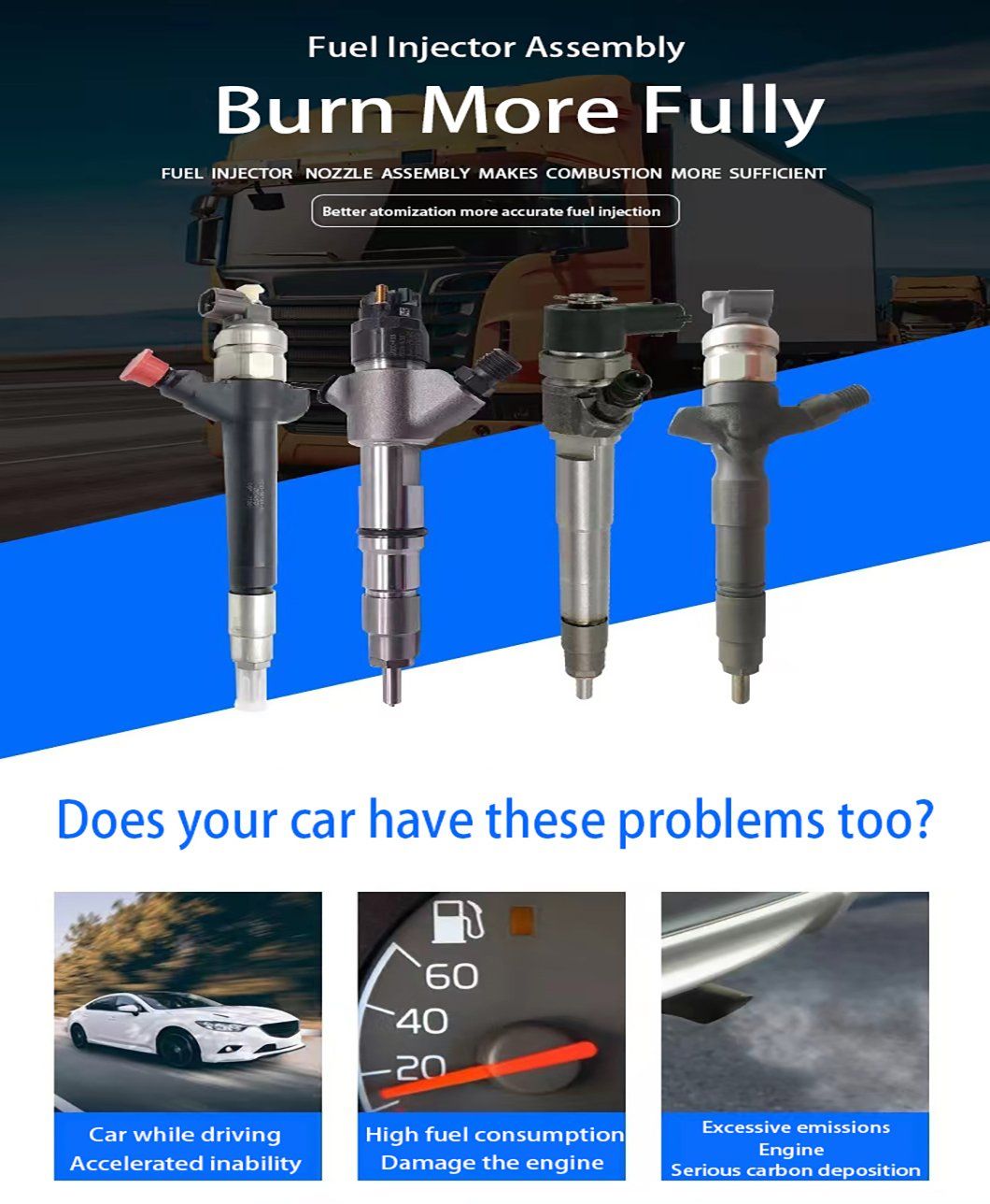 095000-0560 6D140 Engine Common Rail Injector for