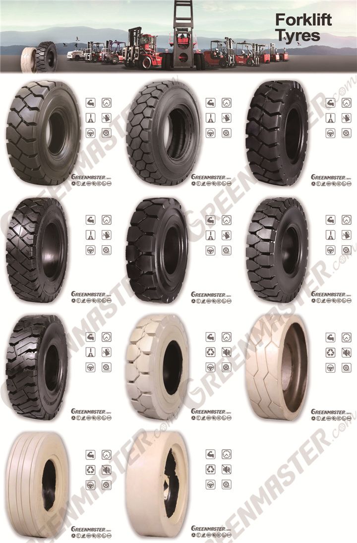 High Resilient Pneumatic Solid Diesel Forklift Tyre, Electric Battery Forklift Tire 16*6-8 18X7-8 18X9-8