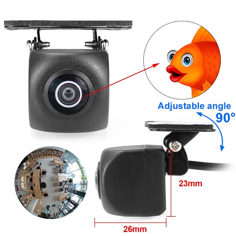 Car Camera 170 Degree Fisheye Lens HD CCD/Ahd 12V Reversing Camera Night Vision Waterproof Car Rear View Camera