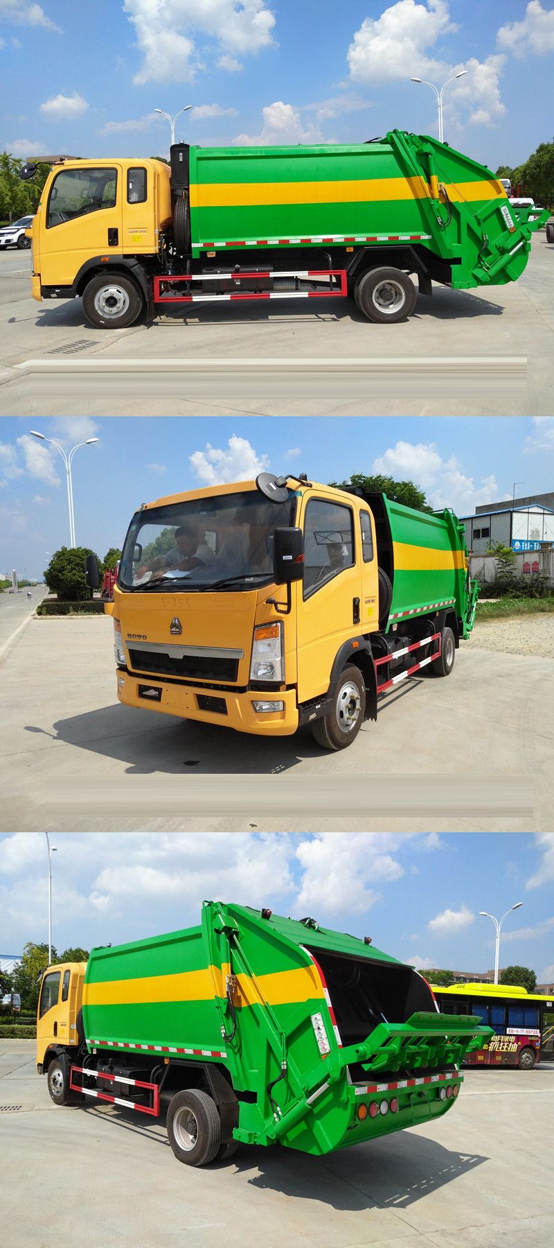 Sinotruk 6cbm Rubbish Truck Garbage Truck 4X2 Compactor Garbage Truck