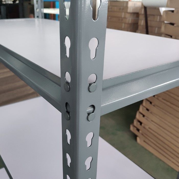 Powder Coated 5 Tier MDF Panel Boltless Rivet Storage Rack for LED Display