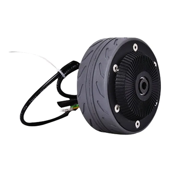 4 Inch Gearless Single/Double Shaft 24V 200W Electric Motor Hub Wheel