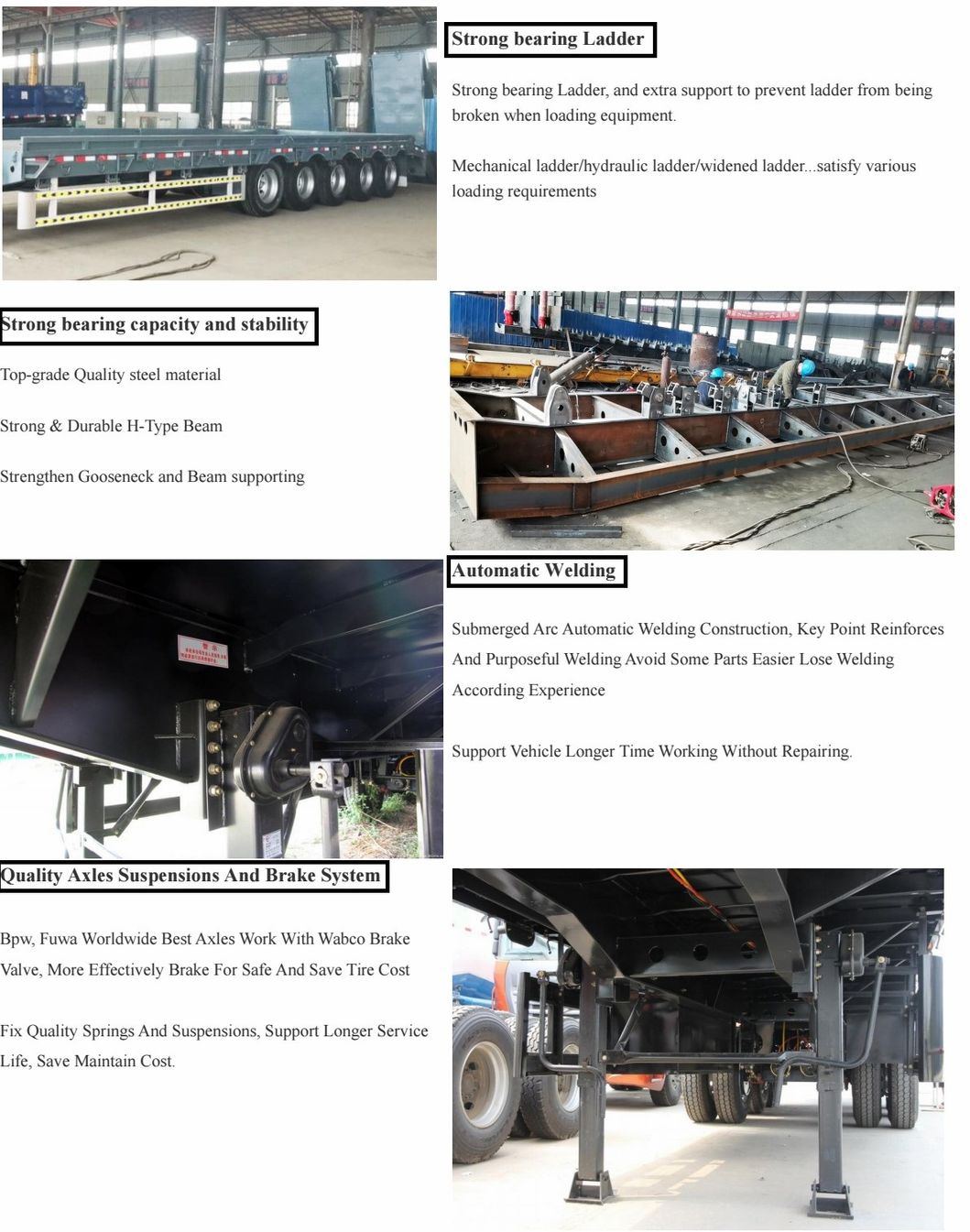 2/3/4 Axles BPW Dropdeck Lowbed Semi Truck Trailer for Excavator Carrier