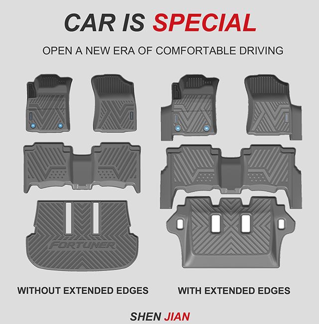 Best Selling Guangzhou Factory High Quality TPV Black Soft Car Rear Trunk Mat Deep Dish Matting for Mg HS 2019 2020 2021