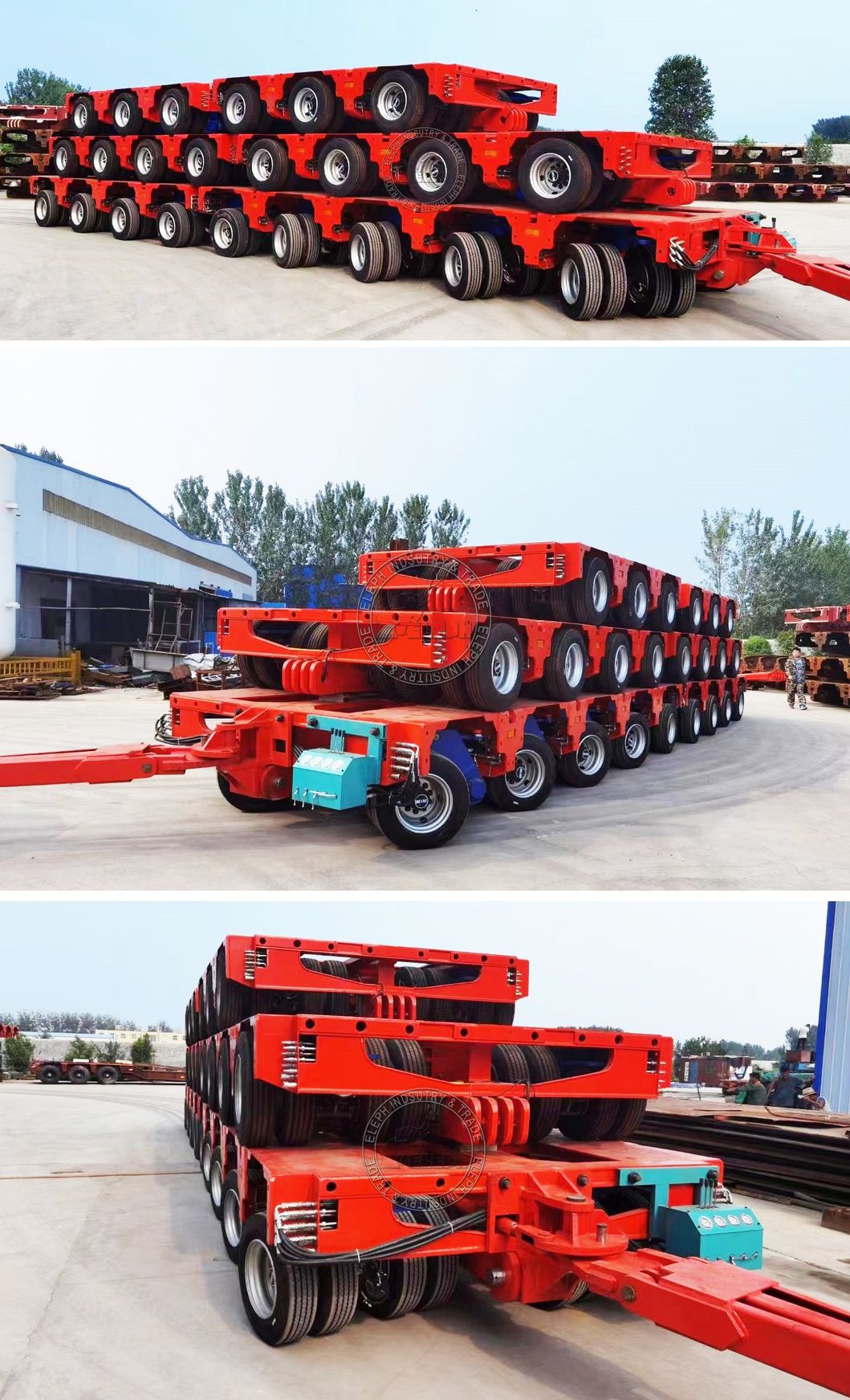 Multi Axles 240 300 400 Tons Boat Trailer Large Transformer Transport Hydraulic Modular Trailer