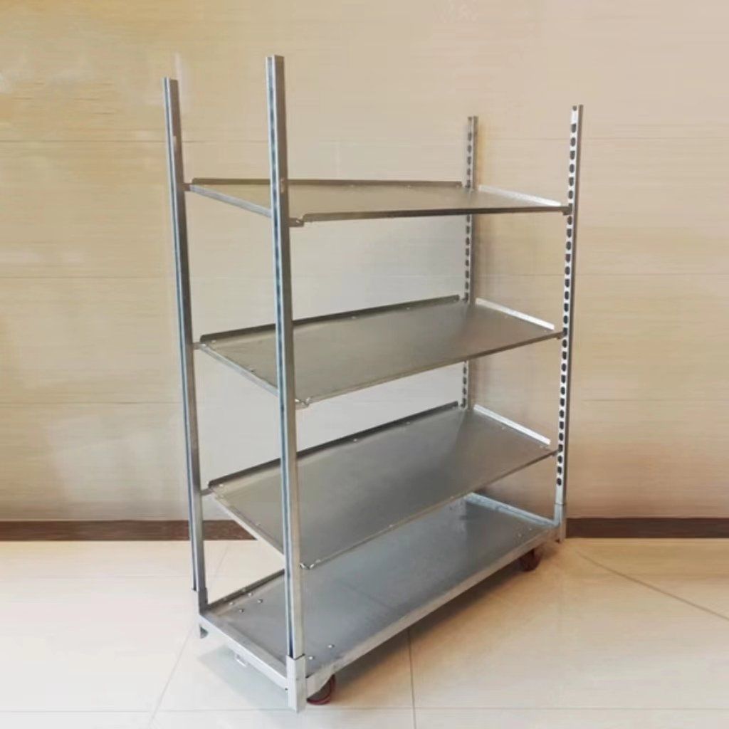 Foldable Cargo Storage Wire Logistics Trolley, Warehouse Roll Container Cage/ Roll Cage Trolley with Four Wheels