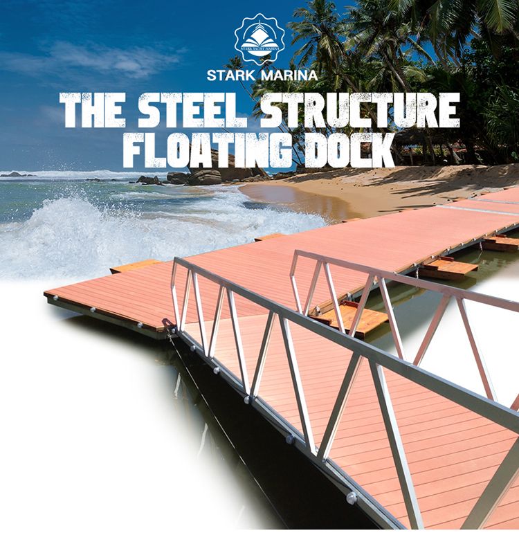 Waterproof Aluminium Alloy Main Pontoon with Solid Bridge