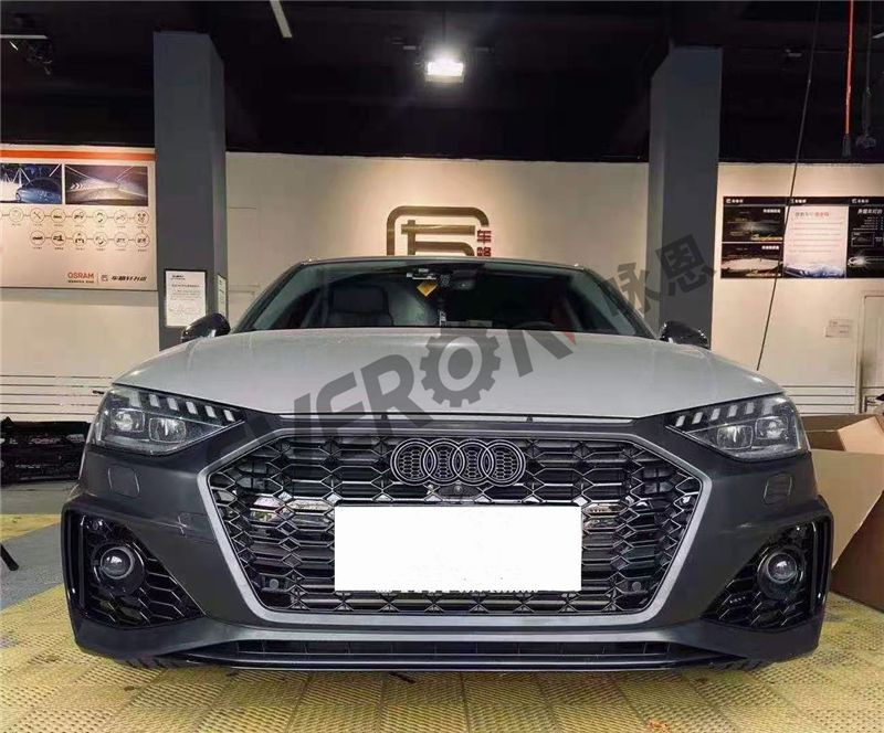 New Body Kit Front Bumper with Grill for Audi A4 S4 Upgrade to 2021 RS4 Style