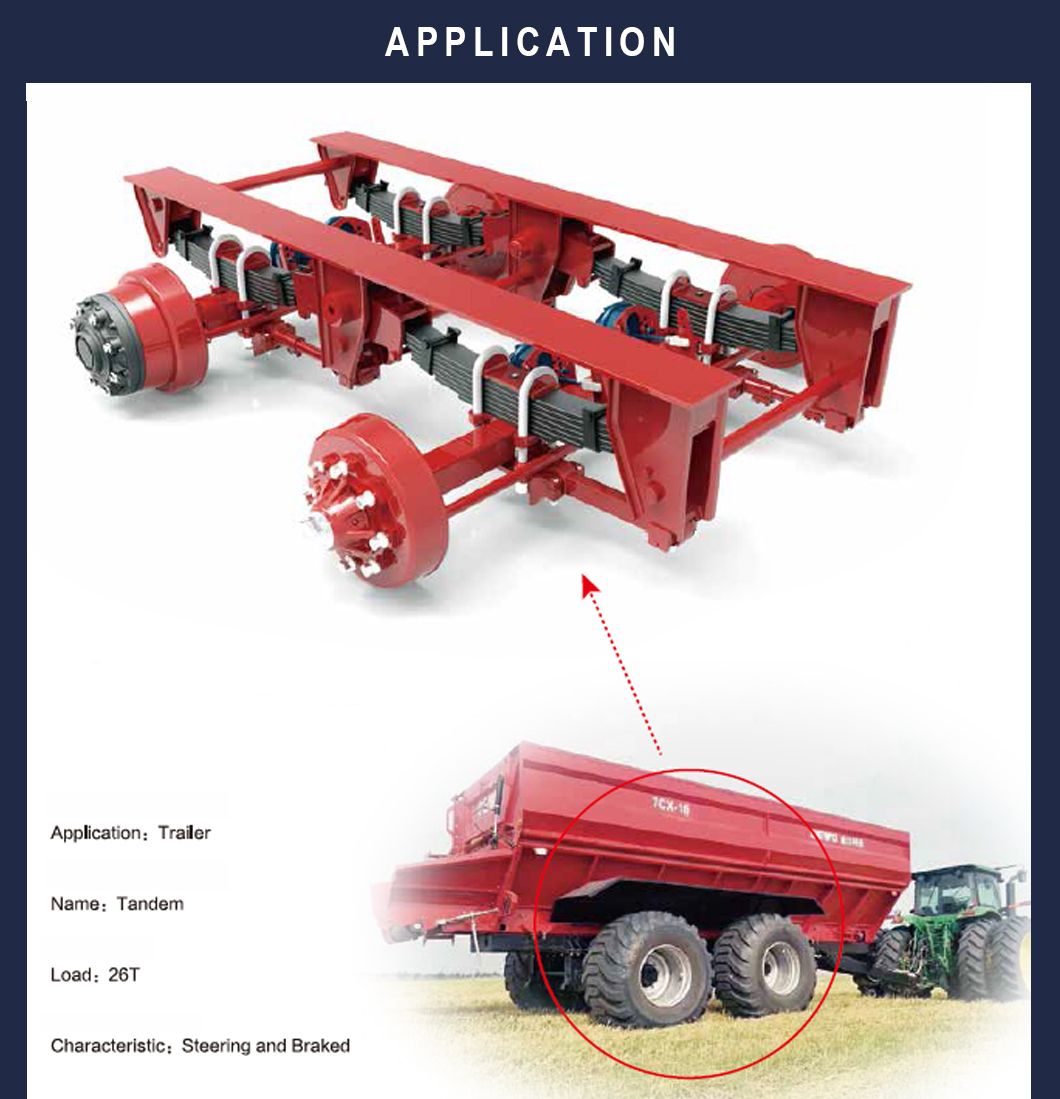 Simplified Road Design One Axle Suspension 6t Leafspring